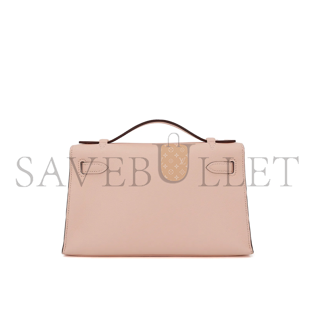 H**mes kelly pochette rose eglantine swift (22*14*7cm)
